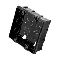 Caixa De Passagem Luz Quadrada 4x4 Preta PVC - Mondiale