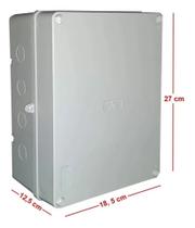 Caixa de Passagem Organizadora Multiuso Cftv Ip65 27x19x12 Caixa de Passagem Organizadora Multiuso Cftv Ip65 27x19x12