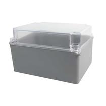 Caixa de Passagem Prática 11x15x9cm Cinza Tampa Transparente Alta Caixa de Passagem Prática 11x15x9cm Cinza Tampa Transparente Alta