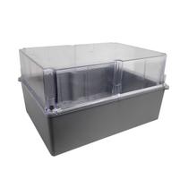 Caixa de Passagem Prática 22x30x17 Cinza Tampa Transparente Alta Caixa de Passagem Prática 22x30x17 Cinza Tampa Transparente Alta