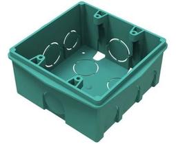 Caixa de Passagem PVC 4X4 Verde Ribeiro Fabril - Embutir em Alvenaria