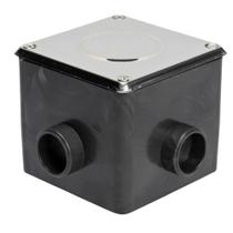 Caixa De Passagem Quadrada C/ Regulagem Tampa Inox - Brustec Caixa De Passagem Quadrada C/ Regulagem Tampa Inox - Brustec