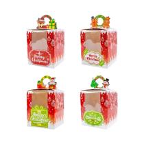 Caixa De Pastelaria Para Muffins De Natal 12 24pcs Embalagem De Biscoitos E Doces Com Janela Para