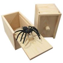 Caixa de pegadinhas de aranha de madeira Tricky Toy PARNIXS para adultos e crianças Caixa de pegadinhas de aranha de madeira Tricky Toy PARNIXS para adultos e crianças