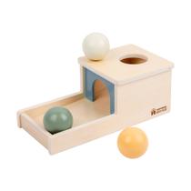 Caixa de permanência de objetos de brinquedo de madeira Adena Montessori com 3 bolas