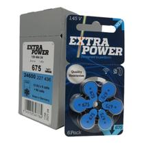 Caixa de Pilhas para Aparelho Auditivo Extra Power Nº 675 (Azul) - 60 Unidades