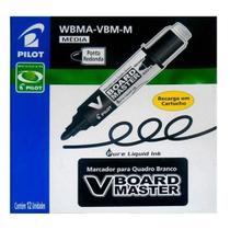 Caixa De Pincel Marcador Para Quadro Branco Recarregável Board 12 Unidades Preto - Pilot