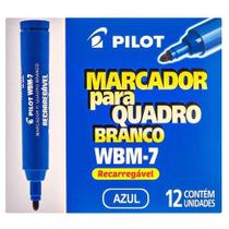 Caixa De Pincel Marcador Para Quadro Branco Recarregável Wbm-7 12 Unidades Azul - Pilot