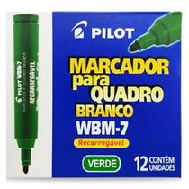 Caixa de Pincel Marcador para Quadro Branco Recarregável WBM-7 12 Unidades Verde - Pilot