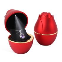 Caixa de pingente vermelha Rolin Roly com luz LED, estojo de joias rosa, estojo de joias, vitrine, caixas de presente para casamento, cerimônia, proposta de noivado, aniversário Caixa de pingente vermelha Rolin Roly com luz LED, estojo de joias rosa, estojo de joias, vitrine, caixas de presente para casamento, cerimônia, proposta de noivado, aniversário