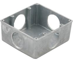 Caixa De Piso 4x4 2 Furos de 3/4" Baixa Aluminio Caixa De Piso 4x4 2 Furos de 3/4" Baixa Aluminio