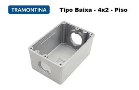 Caixa De Piso Embutir Alumínio 4x2 Baixa - Para Tomada Piso Caixa De Piso Embutir Alumínio 4x2 Baixa - Para Tomada Piso
