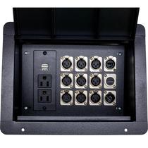 Caixa de piso para palco MCSPROAUDIO 110V com 9 XLR, HDMI, Ethernet e USB Caixa de piso para palco MCSPROAUDIO 110V com 9 XLR, HDMI, Ethernet e USB