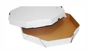 Caixa de Pizza Oitavada 35 cm Branca Lisa 25 unidades