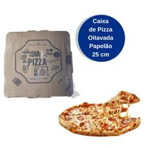 Caixa de Pizza Oitavada Papelão 25 cm com 25 un