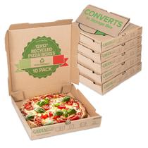 Caixa de pizza Stock Your Home Recycled Kraft 30x30cm, pacote com 10