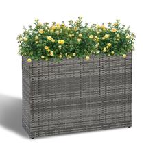 Caixa de plantio LEWIS & WAYNE Bloco retangular grande cinza de vime