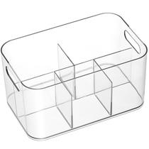 Caixa de plástico transparente Caddy AOZITA 25x16x13 cm com 5 compartimentos