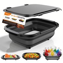 Caixa de Preparação para Churrasco Sufkodu 20L com Tábua Dobrável de Titânio Caixa de Preparação para Churrasco Sufkodu 20L com Tábua Dobrável de Titânio