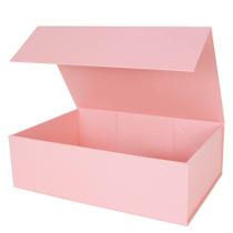 Caixa de presente Aimyoo rosa dobrável com fecho magnético 35x23x11cm Caixa de presente Aimyoo rosa dobrável com fecho magnético 35x23x11cm