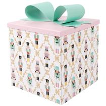 Caixa de presente BIOBROWN Medium Nutcracker Design 23x23x23cm com tampa Caixa de presente BIOBROWN Medium Nutcracker Design 23x23x23cm com tampa