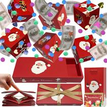 Caixa de presente Christmas Surprise Explosion JINSTABAG com confete