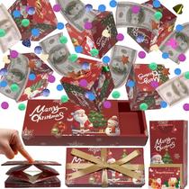 Caixa de presente Christmas Surprise Explosion JINSTABAG com confete Caixa de presente Christmas Surprise Explosion JINSTABAG com confete