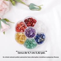 Caixa De Presente Com Pedras Decorativas De Cristal Natural Perfuradas Para Joias DIY E Chakra