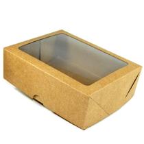 Caixa De Presente Com Visor 19x15x6 Kraft 20 Unidades - Salvo Embalagens