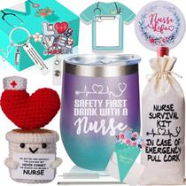 Caixa de presente CORCUP Nurse Appreciation Set com copo de vinho Caixa de presente CORCUP Nurse Appreciation Set com copo de vinho