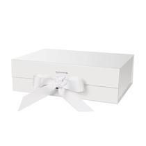 Caixa de presente DaiJoob grande branca com tampa 33x23x10cm com fita Caixa de presente DaiJoob grande branca com tampa 33x23x10cm com fita