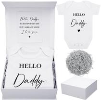 Caixa de presente de anúncio de gravidez Shyyween Hello Daddy Set