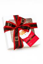 Caixa de Presente de Natal com Fita Listrada e Tag Natalina 4x12x12 cm Caixa de Presente de Natal com Fita Listrada e Tag Natalina 4x12x12 cm