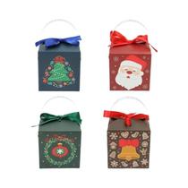 Caixa De Presente De Natal Com Janela Para Snacks, Biscoitos E Doces, 4 Peças, Decoração De Natal Caixa De Presente De Natal Com Janela Para Snacks, Biscoitos E Doces, 4 Peças, Decoração De Natal