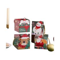 Caixa De Presente De Natal Transparente Em PVC Portátil Para Doces, Embalagem Quadrada Para 4 a 8