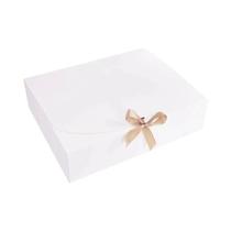 Caixa De Presente De Papel Kraft Branca Com Laço Para Casamento, Aniversário, Festa, Embalagem De Caixa De Presente De Papel Kraft Branca Com Laço Para Casamento, Aniversário, Festa, Embalagem De