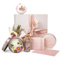 Caixa de presente de spa LaurGifts Orchid & Jasmine com conjunto de velas e spa