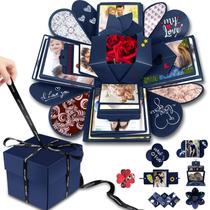 Caixa de presente DIY Explosion Wanateber Creative Blue Memory