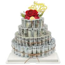 Caixa de presente DTESL Four Tier Money Flower Cake, conjunto de bricolage
