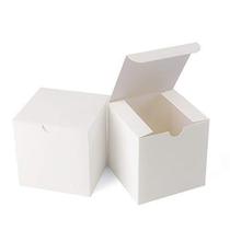 Caixa de presente GEFTOL, pacote com 50 unidades, 10x10x10 cm, papel branco Caixa de presente GEFTOL, pacote com 50 unidades, 10x10x10 cm, papel branco