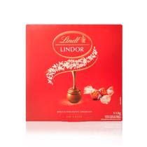Caixa de Presente Lindt Lindor Chocolate Ao Leite 9 unidades 112g
