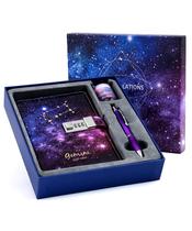 Caixa de presente Lock Diary Set Starry Constellation com caneta e fita