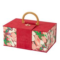 Caixa de presente Luxury Velvet Tulip Design 20,5x14x10cm cinza
