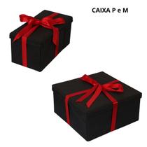 Caixa de Presente Média com Tampa e Fita de Cetim