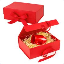 Caixa De Presente Média Rígida 20x18x8cm C/ Laço Ímã Premium Caixa De Presente Média Rígida 20x18x8cm C/ Laço Ímã Premium