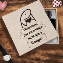 Caixa de Presente para Dia dos Pais Caixinha em MDF 15x15x5