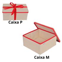 Caixa de Presente Pequena Dobrável com Fita de Cetim