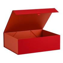 Caixa de presente PLINJOY extra grande vermelha 42x36x14 cm com tampa magnética