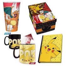 Caixa de Presente Pokémon Charizard Vs Pikachu Caneca Térmica Cerâmica 460ml + Caderno Pikachu + Copo de Vidro 400ml Caixa de Presente Pokémon Charizard Vs Pikachu Caneca Térmica Cerâmica 460ml + Caderno Pikachu + Copo de Vidro 400ml