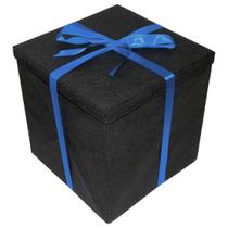 Caixa de Presente Premium com Laço de Cetin e Tampa 28x30x28